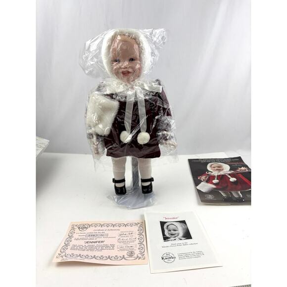 VTG Ashton Drake Jennifer Porcelain Doll by Yolanda Bello 1980s Perfect Babies - Picture 12 of 16